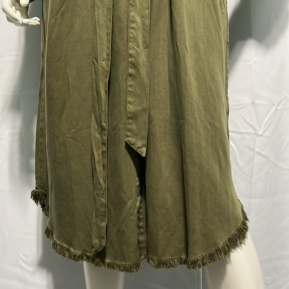 NWT Thread & Supply Long Sleeve Bobbi Dress Olive Green Large - Picture 11 of 17